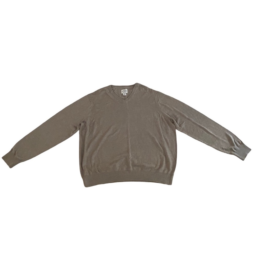 NWOT Mens St Johns Bay Super Soft Neck Sweater Hot Fudge Heather in XXL